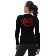 Load image into Gallery viewer, BETA Women's Ranked Rash Guard - Black/Red