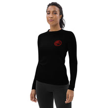 Load image into Gallery viewer, BETA Women's Ranked Rash Guard - Black/Red
