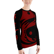 Load image into Gallery viewer, Women's Ranked Black All Over Print BETA Nogi Rash Guard