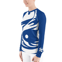 Load image into Gallery viewer, Women's Ranked Blue All Over Print BETA Nogi Rash Guard