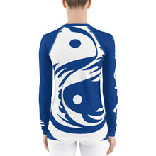 Load image into Gallery viewer, Women's Ranked Blue All Over Print BETA Nogi Rash Guard