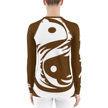 Load image into Gallery viewer, Women's Ranked Brown All Over Print BETA Nogi Rash Guard
