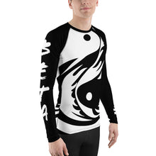 Load image into Gallery viewer, Men's Black and White All Over Print BETA Nogi Rash Guard