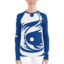 Load image into Gallery viewer, Women's Ranked Blue All Over Print BETA Nogi Rash Guard