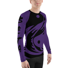 Load image into Gallery viewer, Men's Purple Ranked All Over Print BETA Nogi Rash Guard