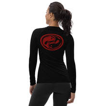 Load image into Gallery viewer, BETA Women&#39;s Ranked Rash Guard - Black/Red