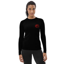 Load image into Gallery viewer, BETA Women&#39;s Ranked Rash Guard - Black/Red