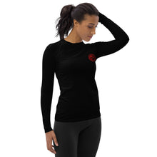 Load image into Gallery viewer, BETA Women&#39;s Ranked Rash Guard - Black/Red