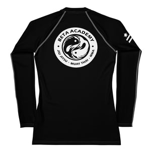 BETA Women's Ranked Rash Guard - Black