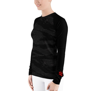 BETA Monochrome Tiger Camo Women's Rash Guard