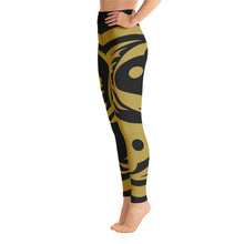 Load image into Gallery viewer, Women&#39;s Black and Gold All Over Print BETA Nogi Spats