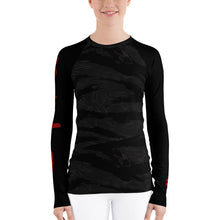 Load image into Gallery viewer, BETA Monochrome Tiger Camo Women&#39;s Rash Guard