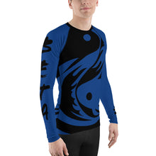 Load image into Gallery viewer, Men&#39;s Blue Ranked All Over Print BETA Nogi Rash Guard