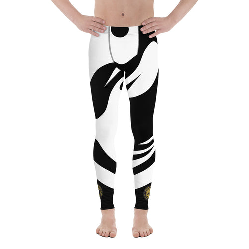 Men's Black and White All Over Print BETA Nogi Spats